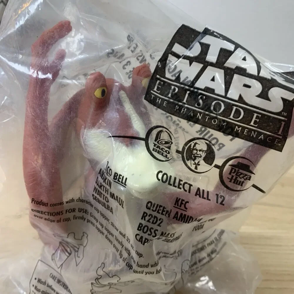 Star Wars Cup Toppers Set Lot of 9 Episode 1 Phantom Menace 90s Bundle Taco Bell